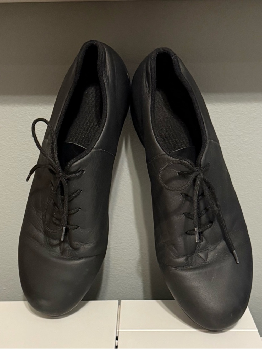 Bloch Shockwave Black Leather Lace-Up Tap Shoes